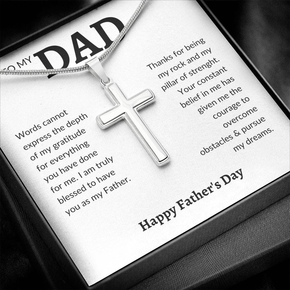 Dad cross, Dad Gift for father Birthday Gift, To my dad necklace, Father necklace for dad