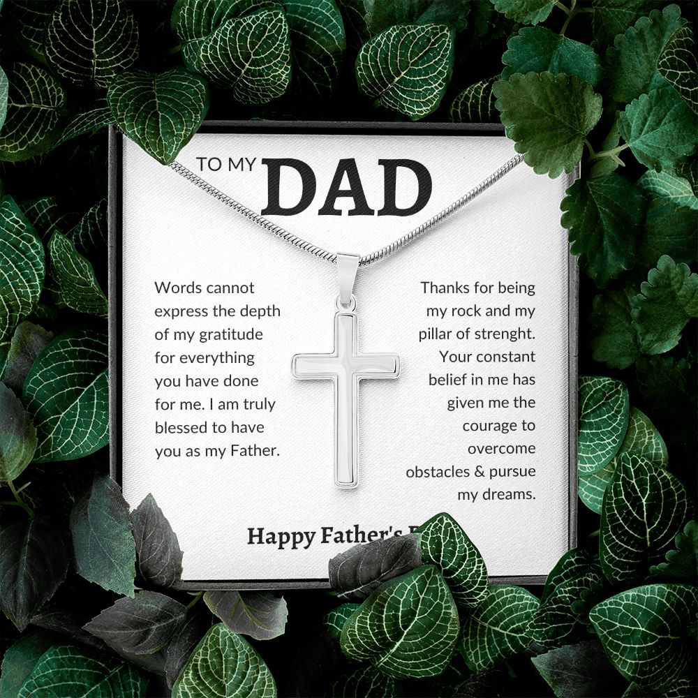 Dad cross, Dad Gift for father Birthday Gift, To my dad necklace, Father necklace for dad