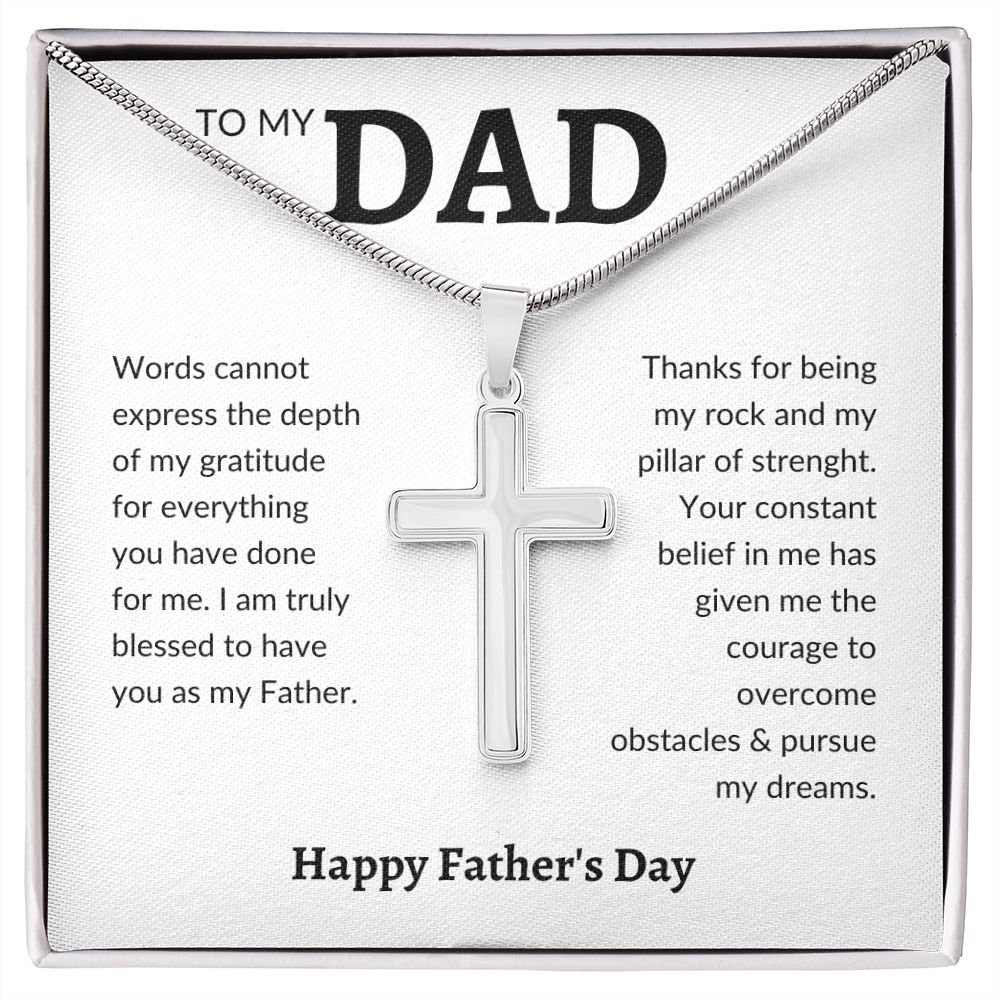 Dad cross, Dad Gift for father Birthday Gift, To my dad necklace, Father necklace for dad
