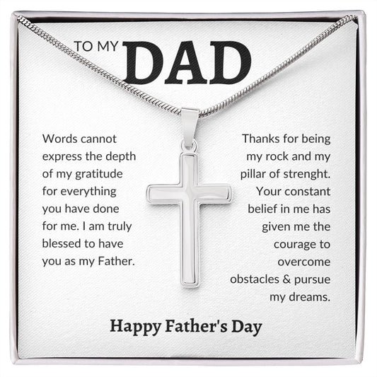 Dad cross, Dad Gift for father Birthday Gift, To my dad necklace, Father necklace for dad, Fathers day gift for dad, Father Jewelry For Dad