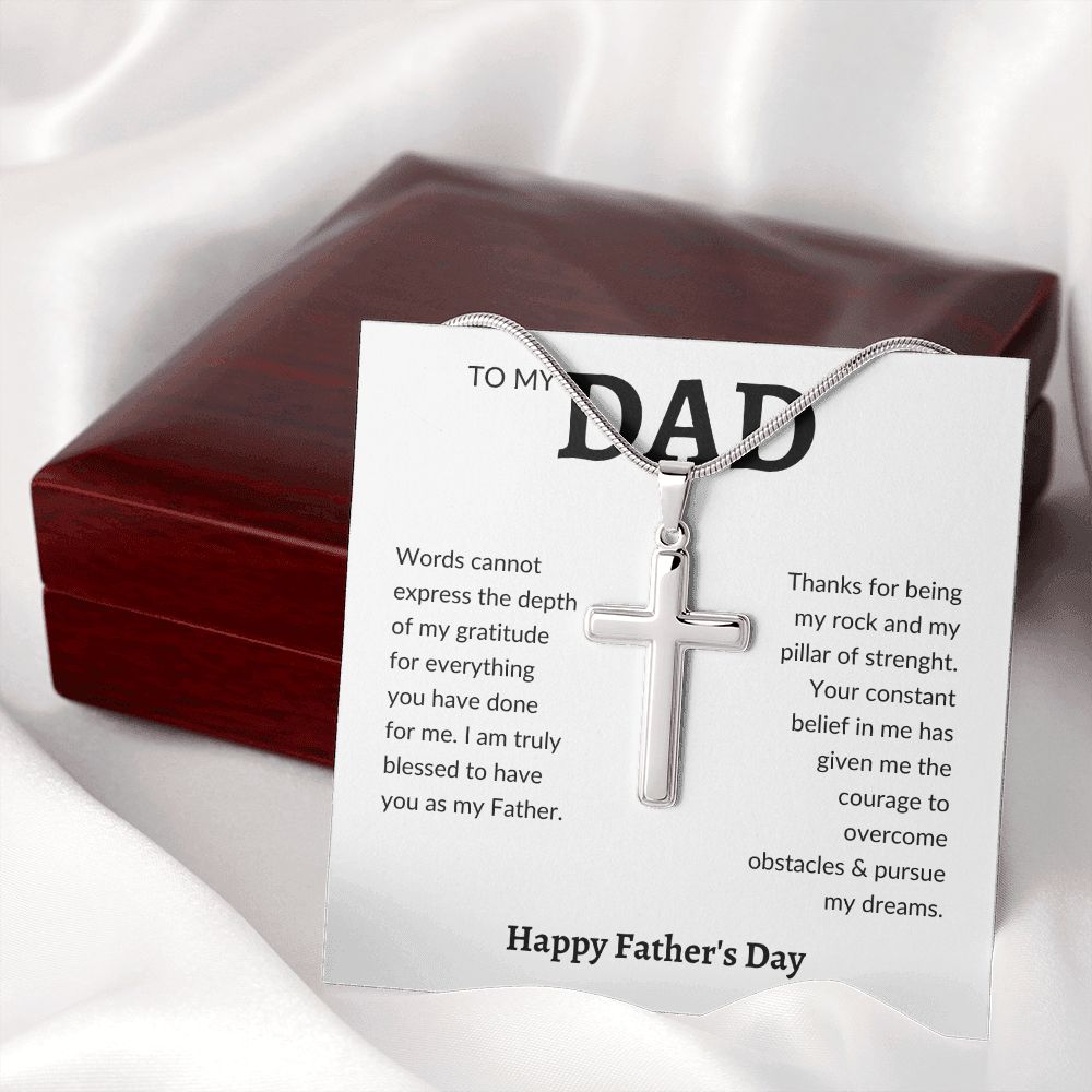 Dad cross, Dad Gift for father Birthday Gift, To my dad necklace, Father necklace for dad