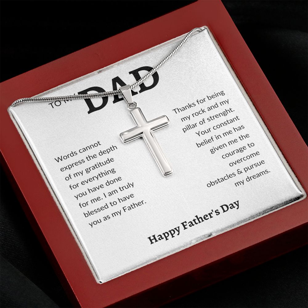 Dad cross, Dad Gift for father Birthday Gift, To my dad necklace, Father necklace for dad