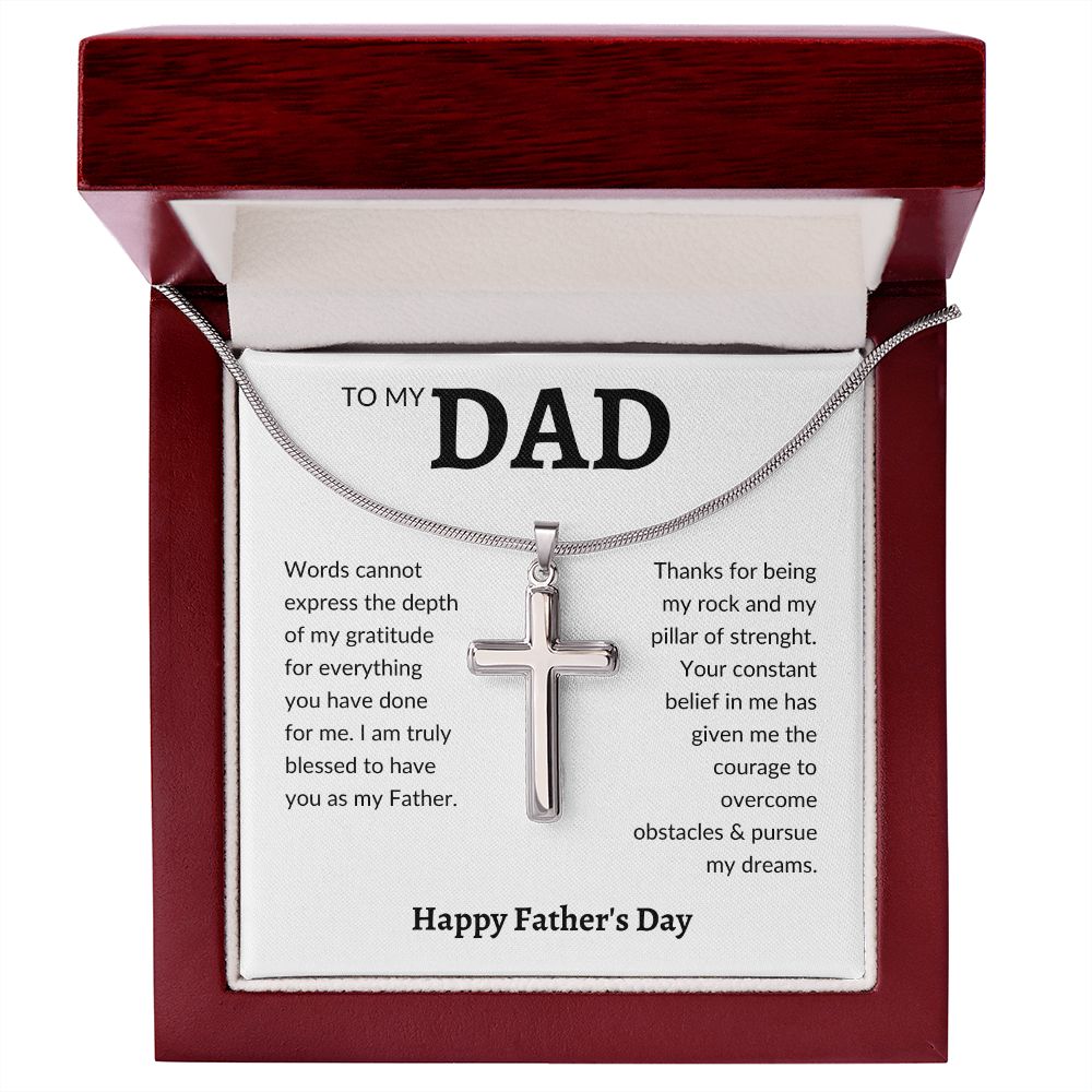 Dad cross, Dad Gift for father Birthday Gift, To my dad necklace, Father necklace for dad