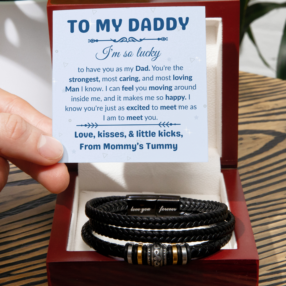Daddy To Be Gift from Bump, Bracelet for Daddy To Be, Future Dad Gift on Fathers Day