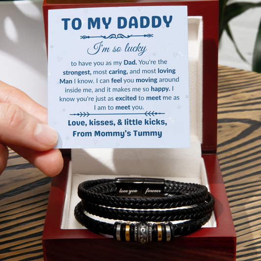 Daddy To Be Gift from Bump, Bracelet for Daddy To Be, Future Dad Gift on Fathers Day, Meaningful Gift for Daddy To Be, New Dad Special Gifts