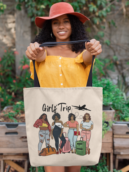 Melanin Magic: All-Over Print Tote Bag for Your Black Girls Trip