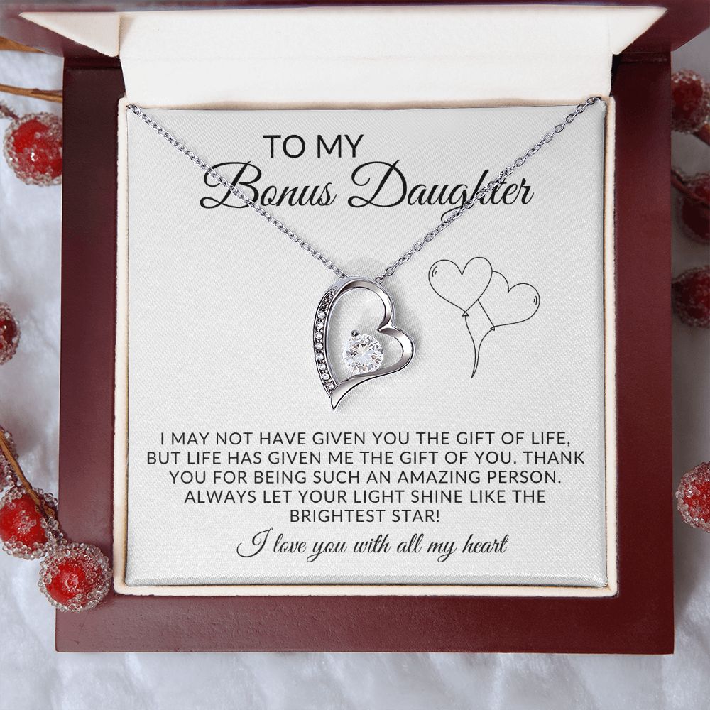 Bonus Daughter Forever Love Necklace Gift for Her