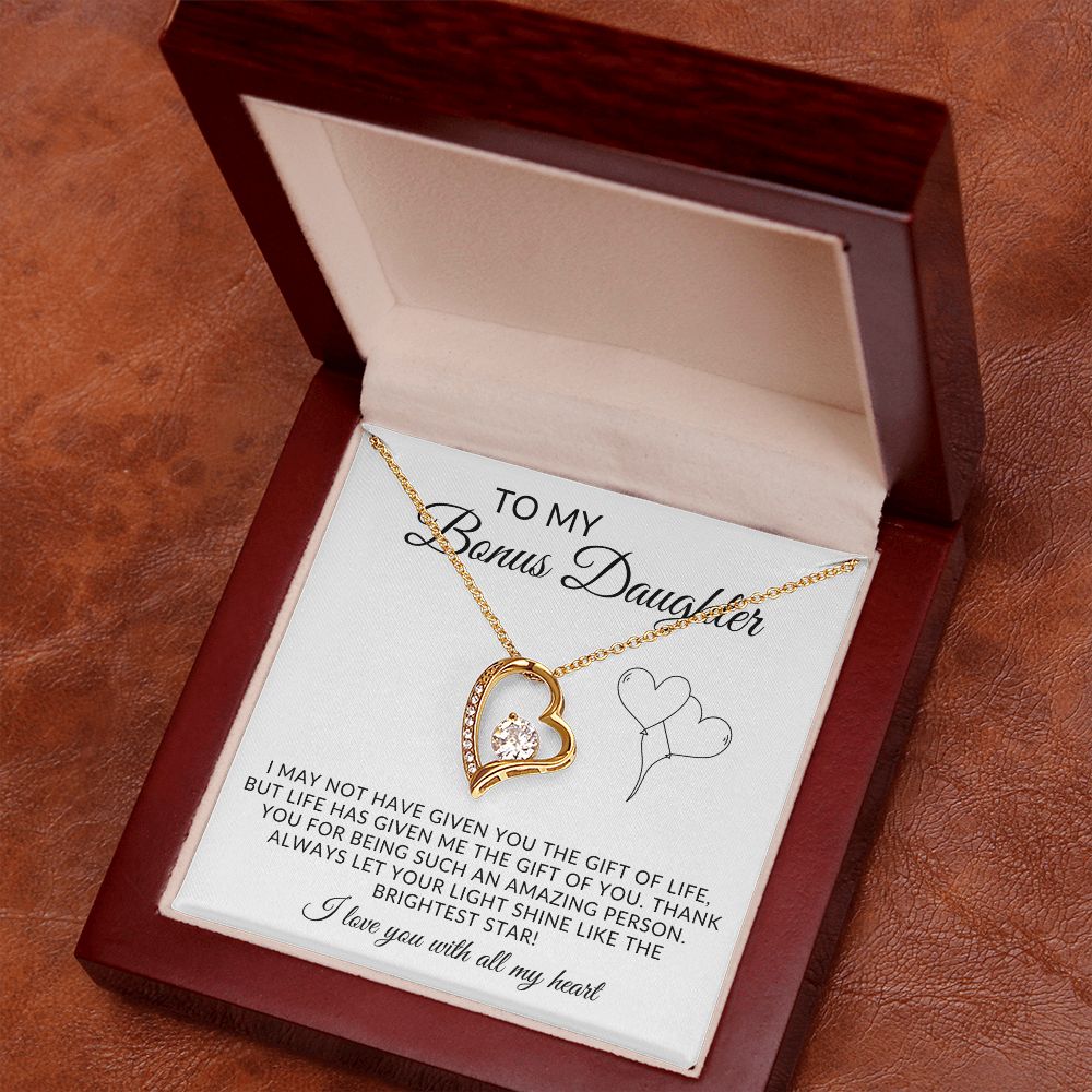 Bonus Daughter Forever Love Necklace Gift for Her