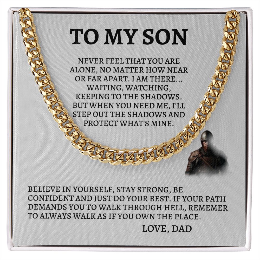 To My Son Cuban Link Chain Gift 💙⛓️
