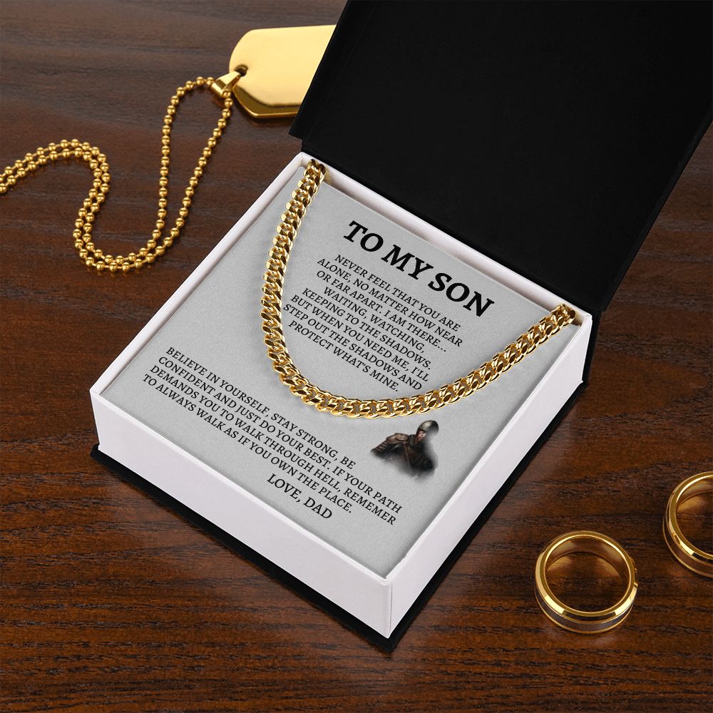 To My Son Cuban Link Chain Gift 💙⛓️