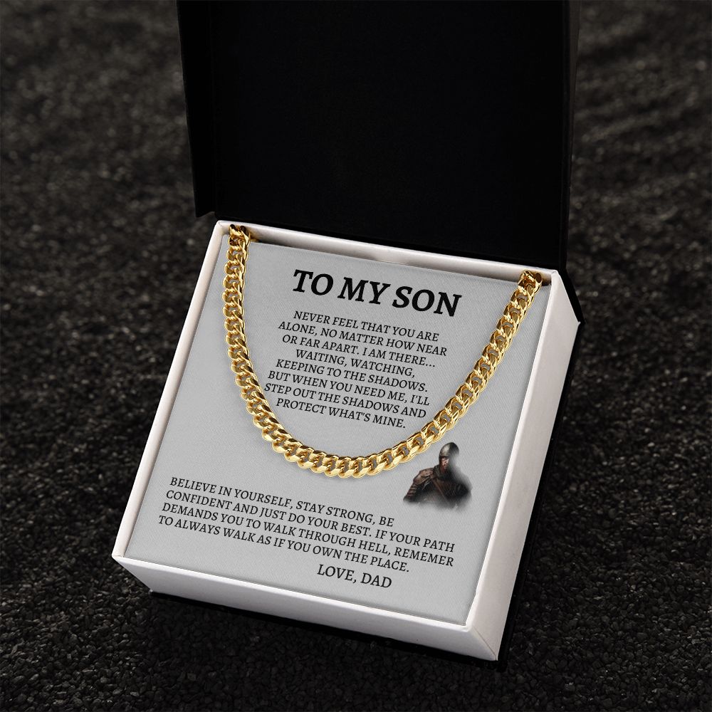 To My Son Cuban Link Chain Gift 💙⛓️