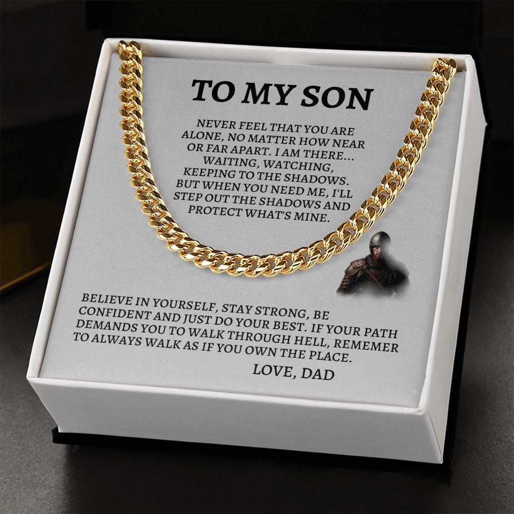 To My Son Cuban Link Chain Gift 💙⛓️