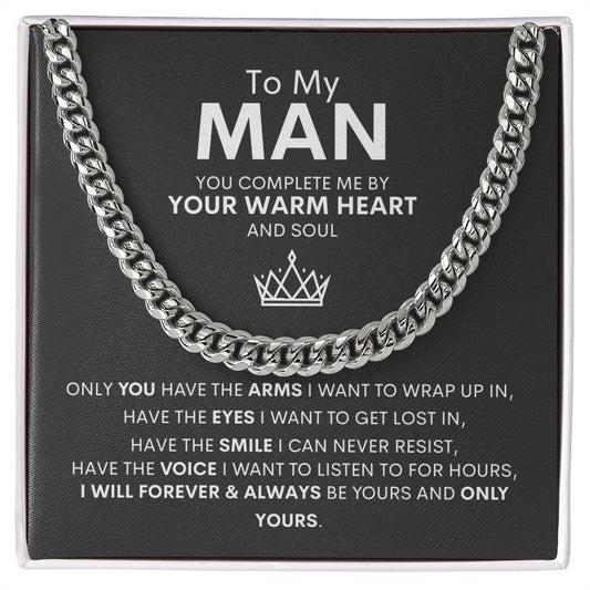 To My Man | Cuban Link Chain | You Complete Me