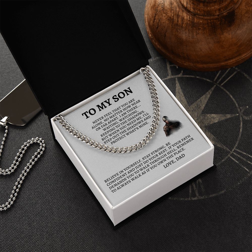 To My Son Cuban Link Chain Gift 💙⛓️