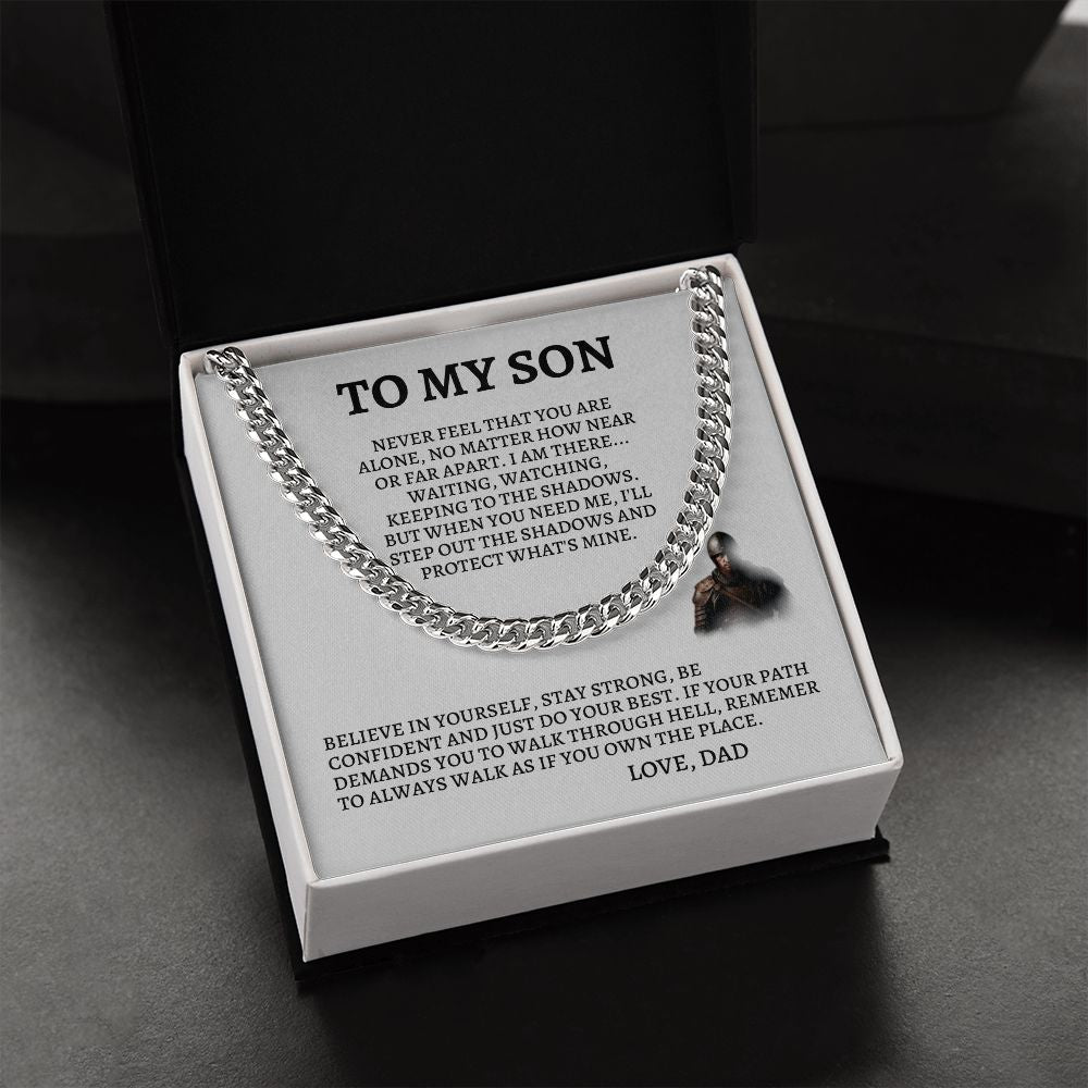 To My Son Cuban Link Chain Gift 💙⛓️