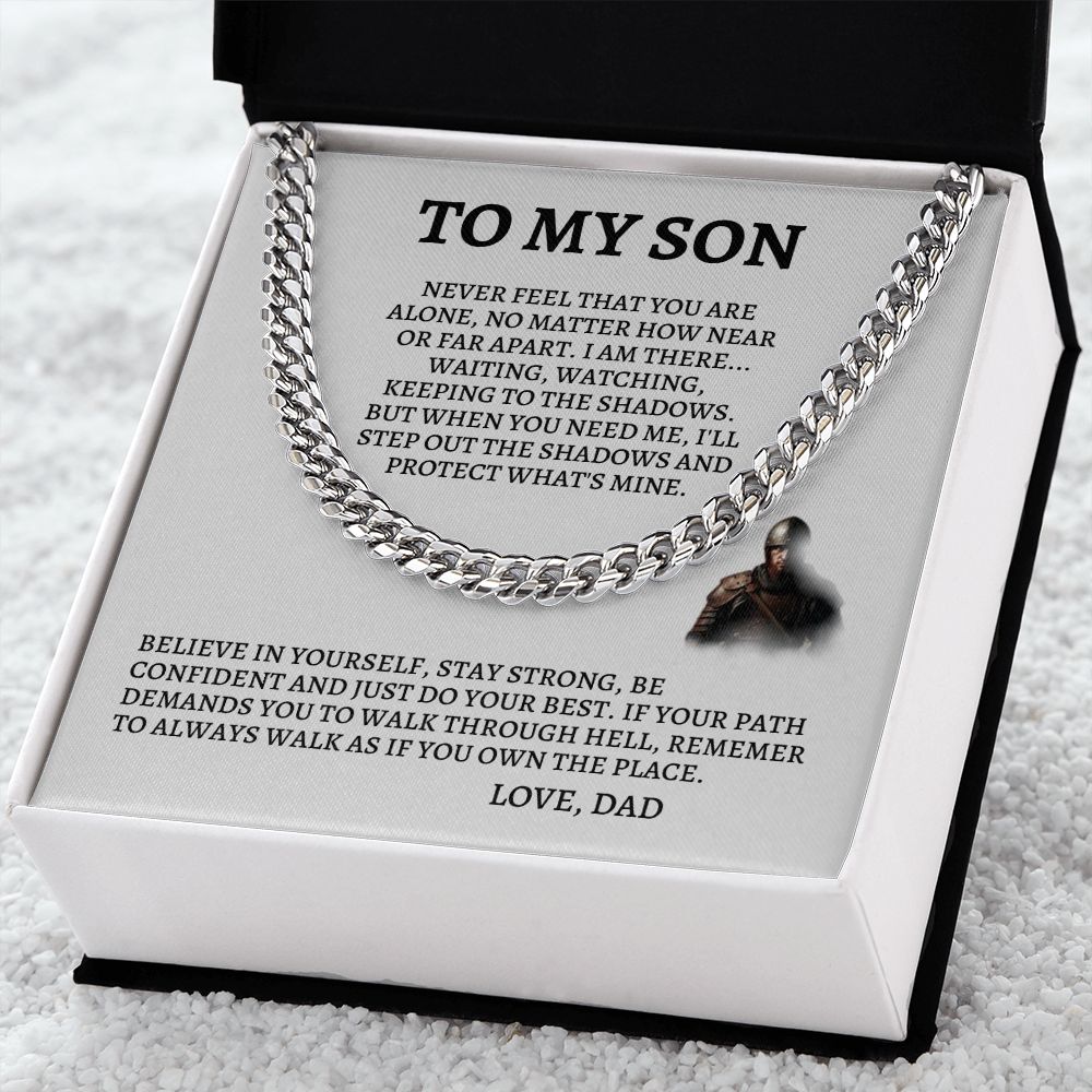 To My Son Cuban Link Chain Gift 💙⛓️