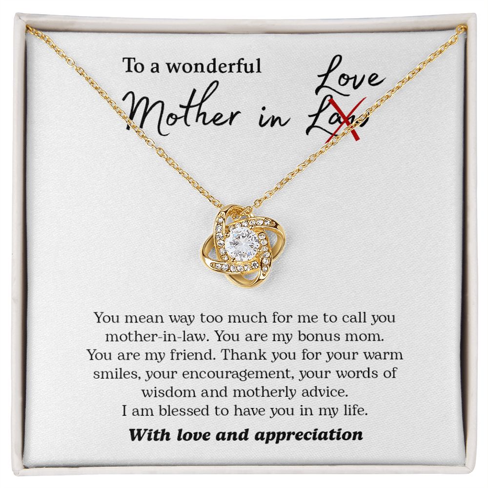 Wonderful Mother In Law| Bonus Mom - Love Knot Necklace