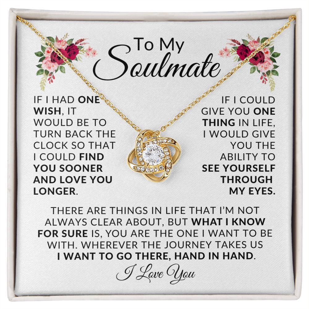 To My Soulmate Love Knot Necklace Gift ❤️