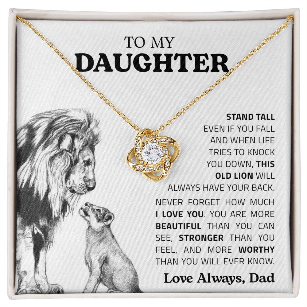 To My Daughter| This Old Lion - Love Knot Necklace
