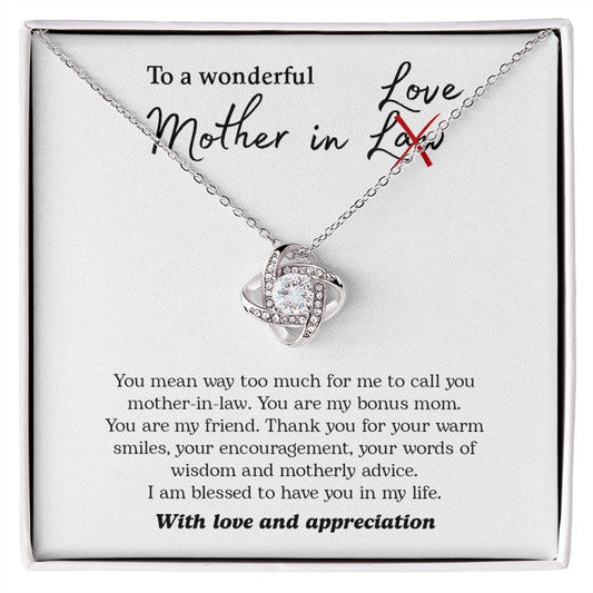 Wonderful Mother In Law| Bonus Mom - Love Knot Necklace
