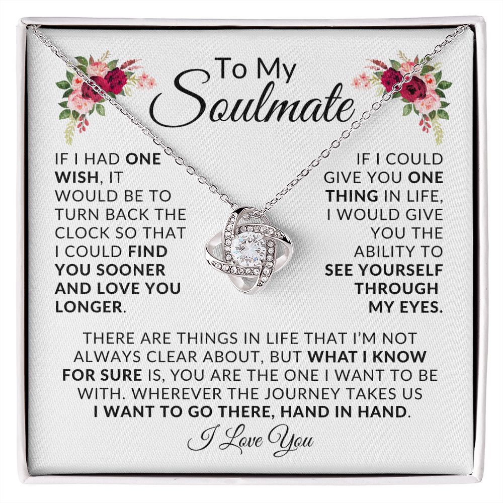 To My Soulmate Love Knot Necklace Gift ❤️