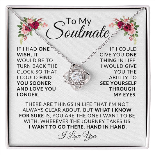 To My Soulmate | Love Knot Necklace | I Love You