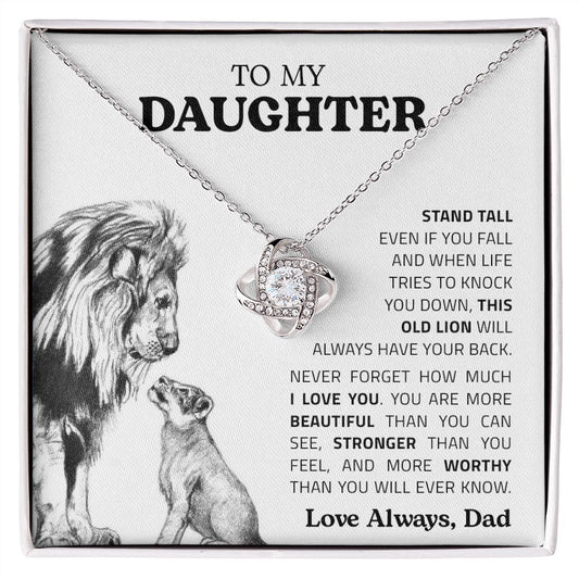 To My Daughter| This Old Lion - Love Knot Necklace