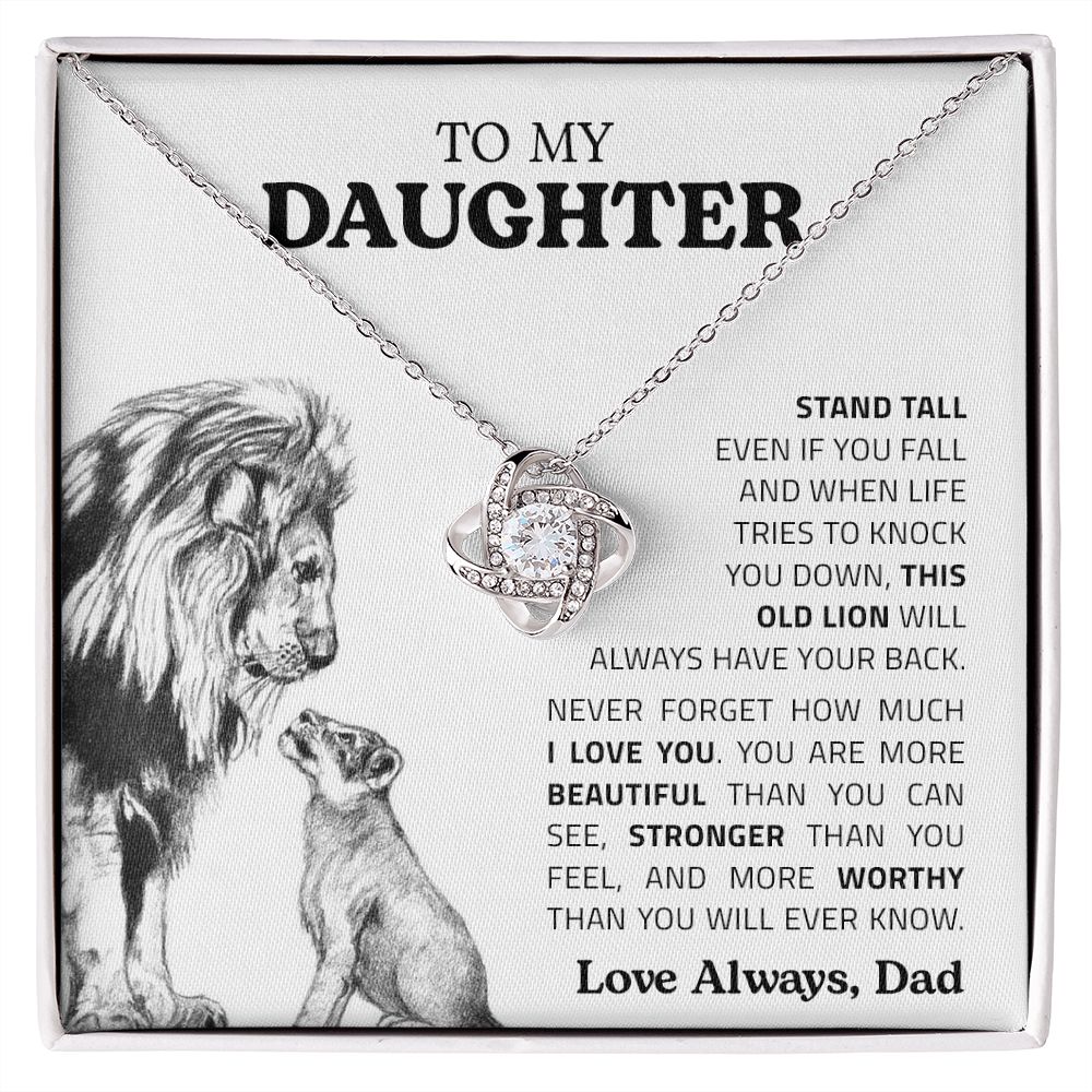 TO MY DAUGHTER | LOVE KNOT NECKLACE | LOVE ALWAYS, DAD