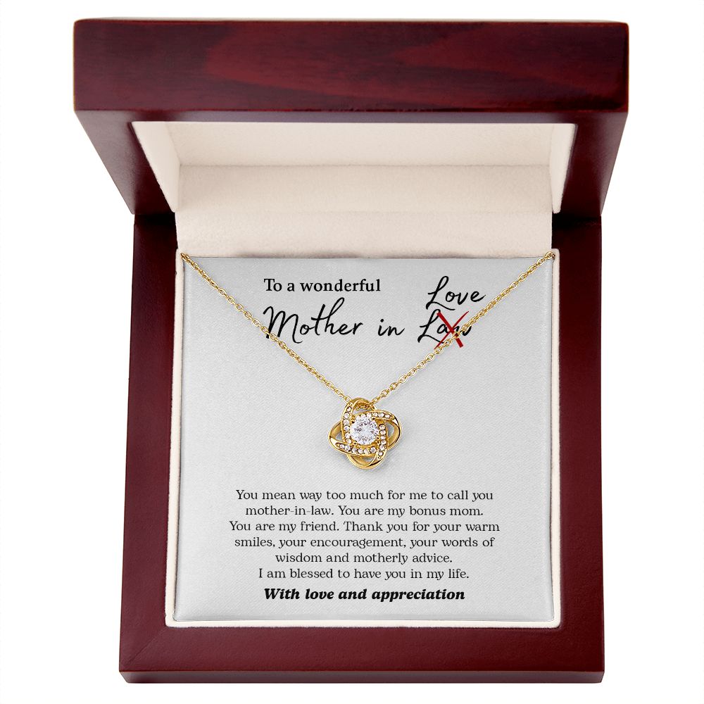 Wonderful Mother In Law| Bonus Mom - Love Knot Necklace