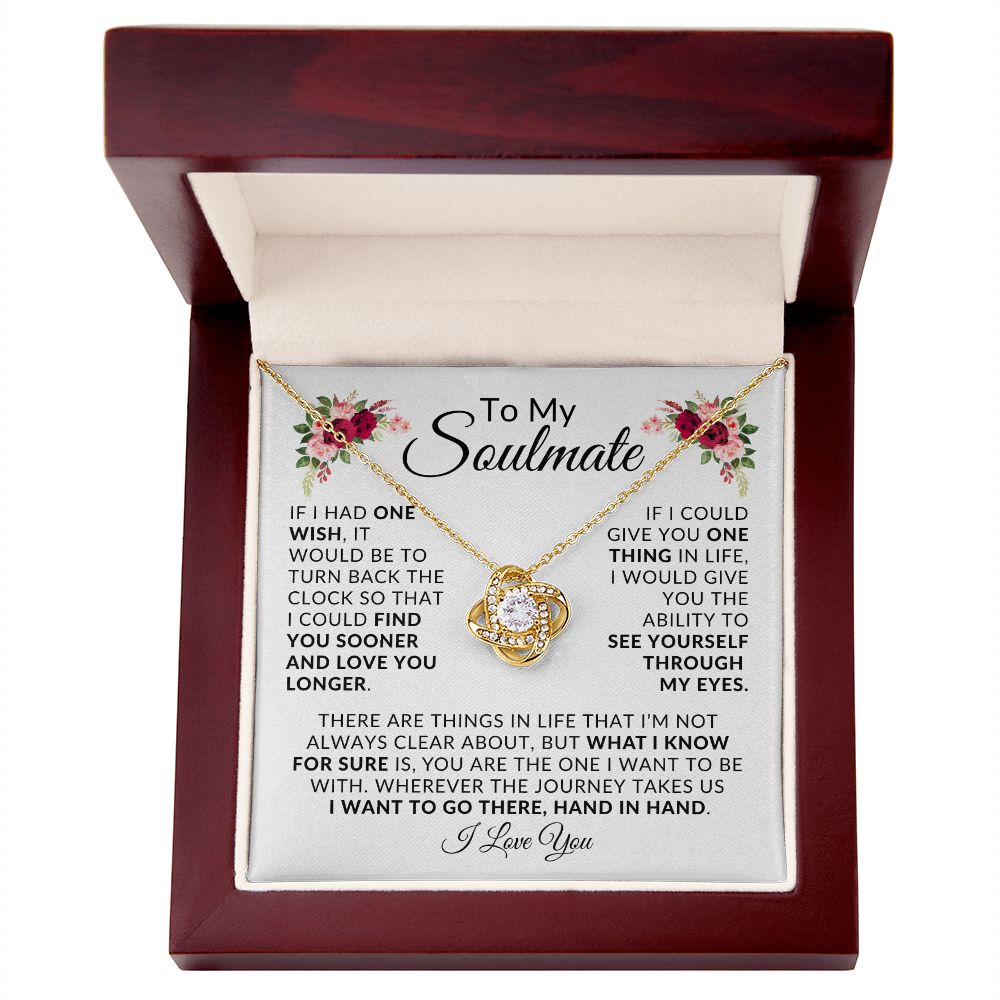 To My Soulmate Love Knot Necklace Gift ❤️