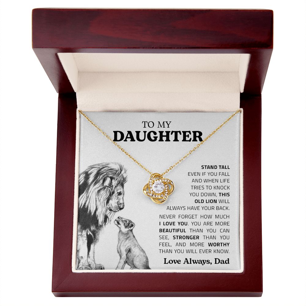 To My Daughter| This Old Lion - Love Knot Necklace