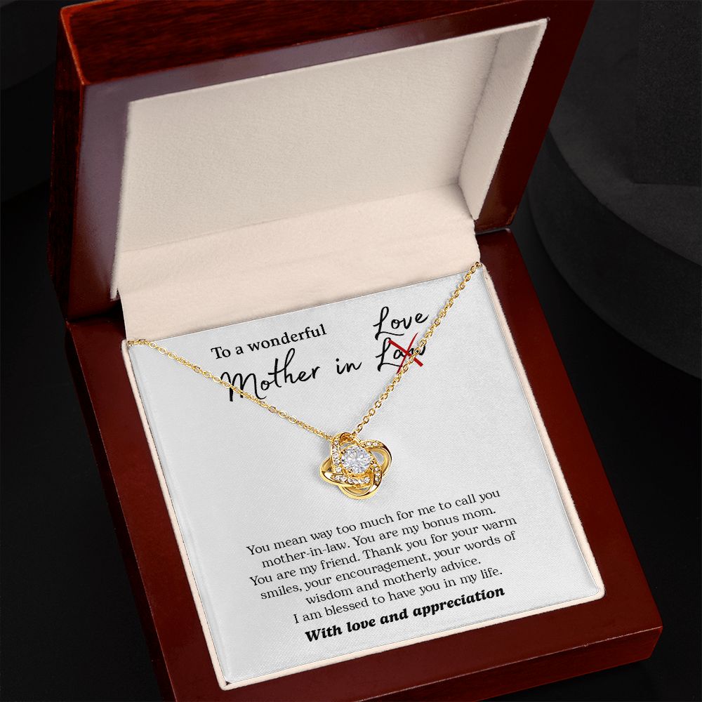 Wonderful Mother In Law| Bonus Mom - Love Knot Necklace
