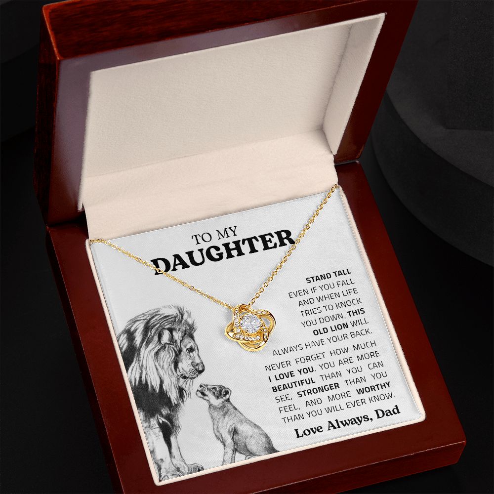 To My Daughter| This Old Lion - Love Knot Necklace