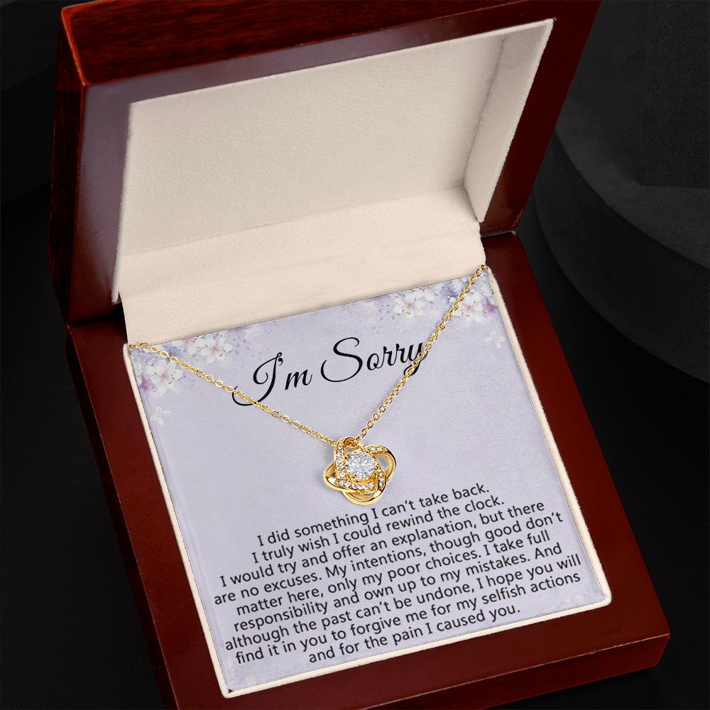 I'm Sorry| Forgive Me - Love Knot Necklace