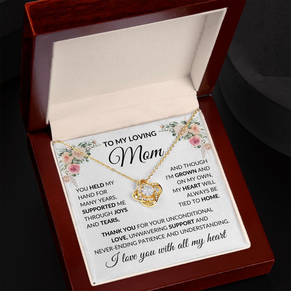 To My Loving Mom | Love Knot Necklace | I Love You With All My Heart