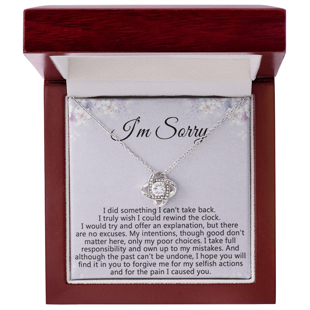 I'm Sorry| Forgive Me - Love Knot Necklace