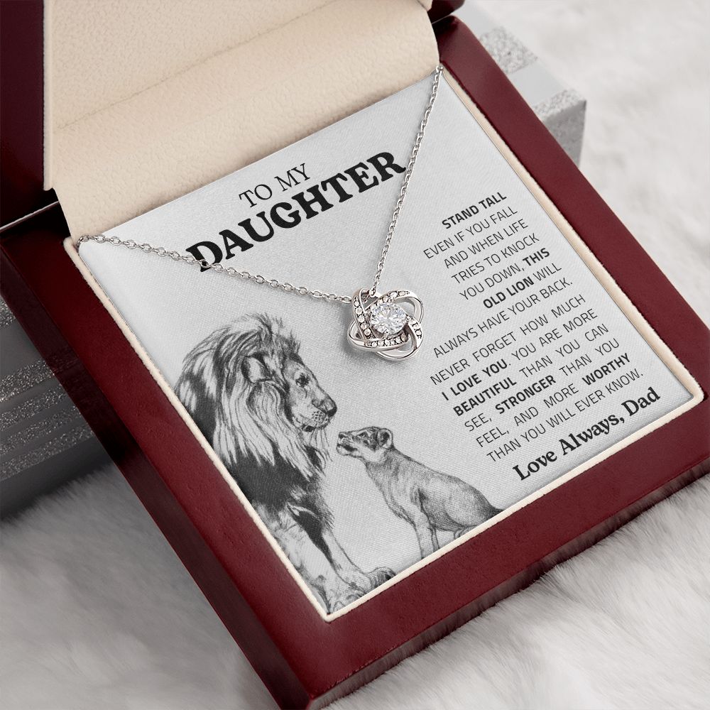 TO MY DAUGHTER | LOVE KNOT NECKLACE | LOVE ALWAYS, DAD