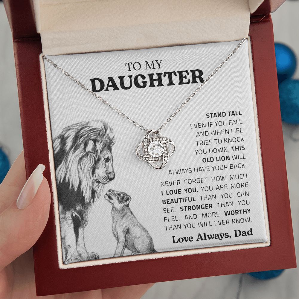 TO MY DAUGHTER | LOVE KNOT NECKLACE | LOVE ALWAYS, DAD