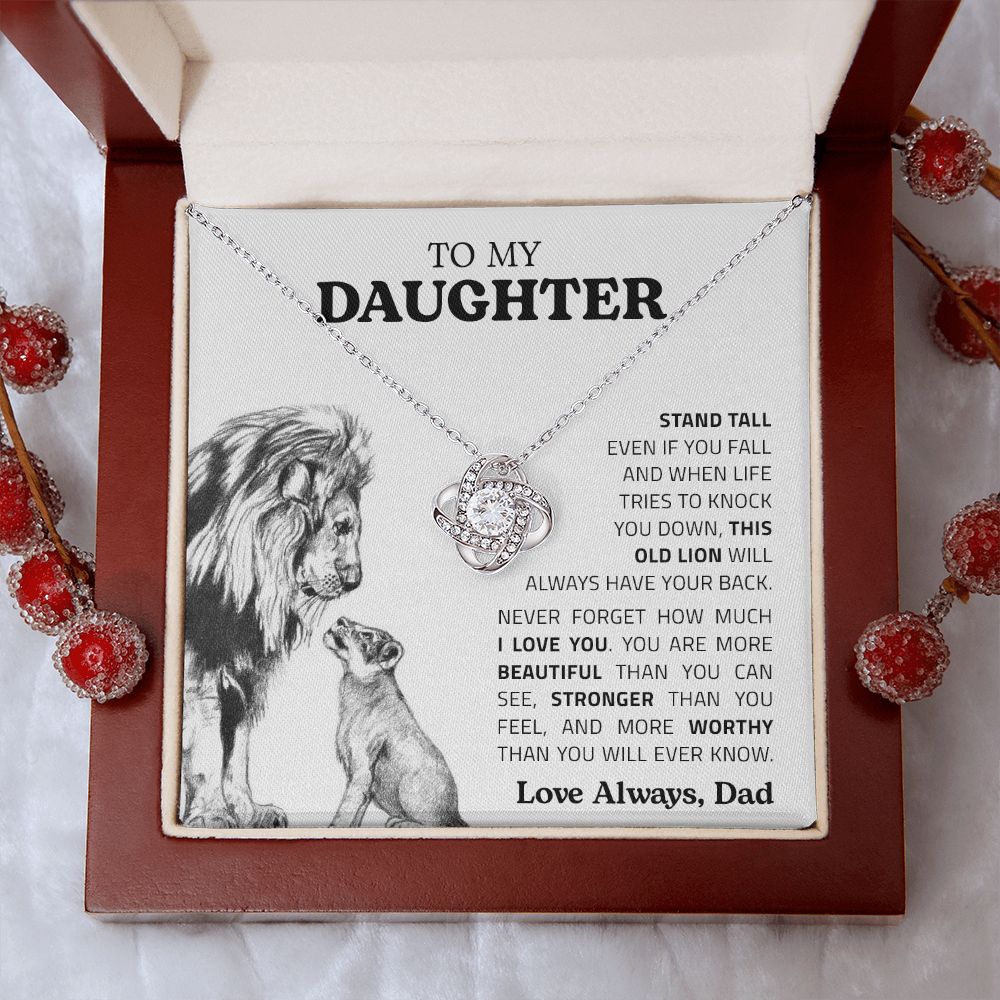 TO MY DAUGHTER | LOVE KNOT NECKLACE | LOVE ALWAYS, DAD