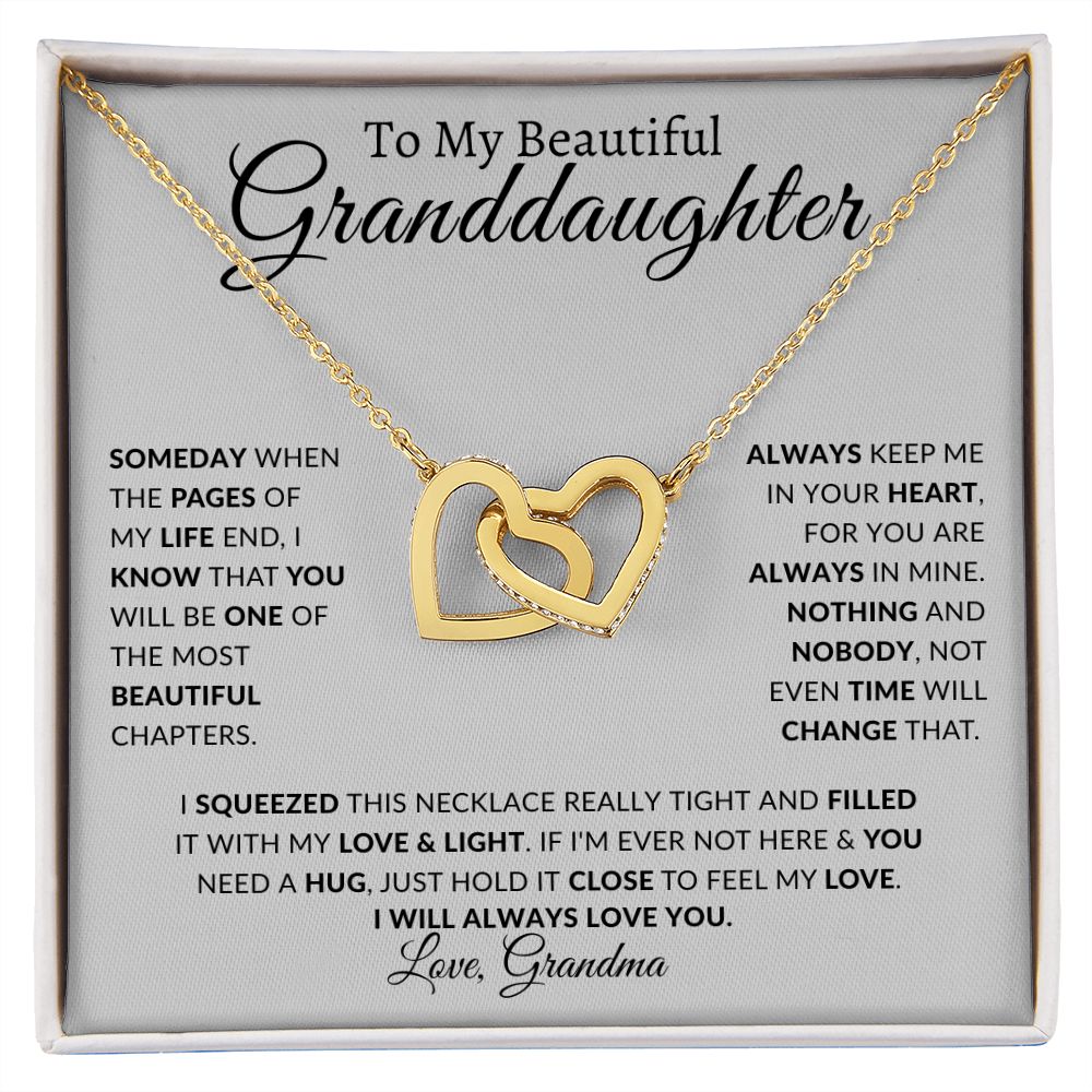 To My Beautiful Granddaughter | Interlocking Hearts | Love grandma