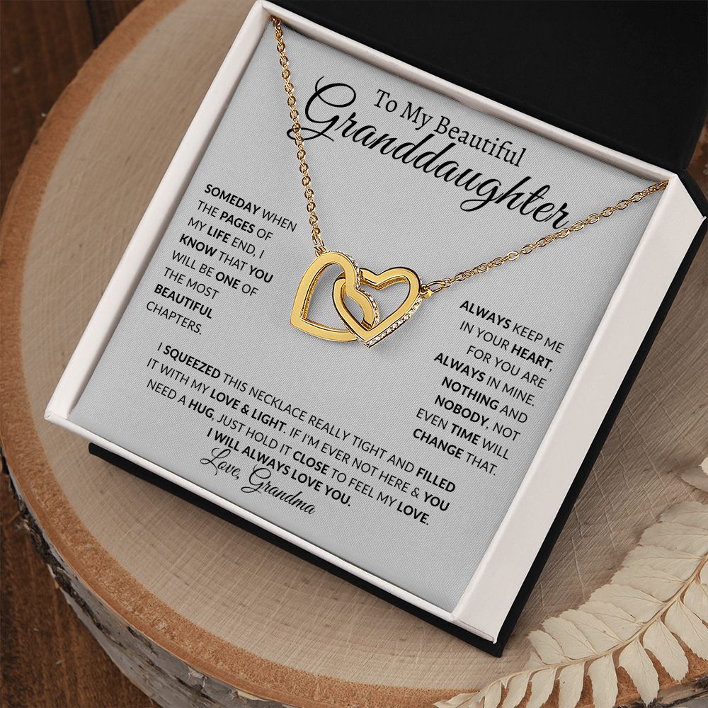 To My Beautiful Granddaughter | Interlocking Hearts | Love grandma