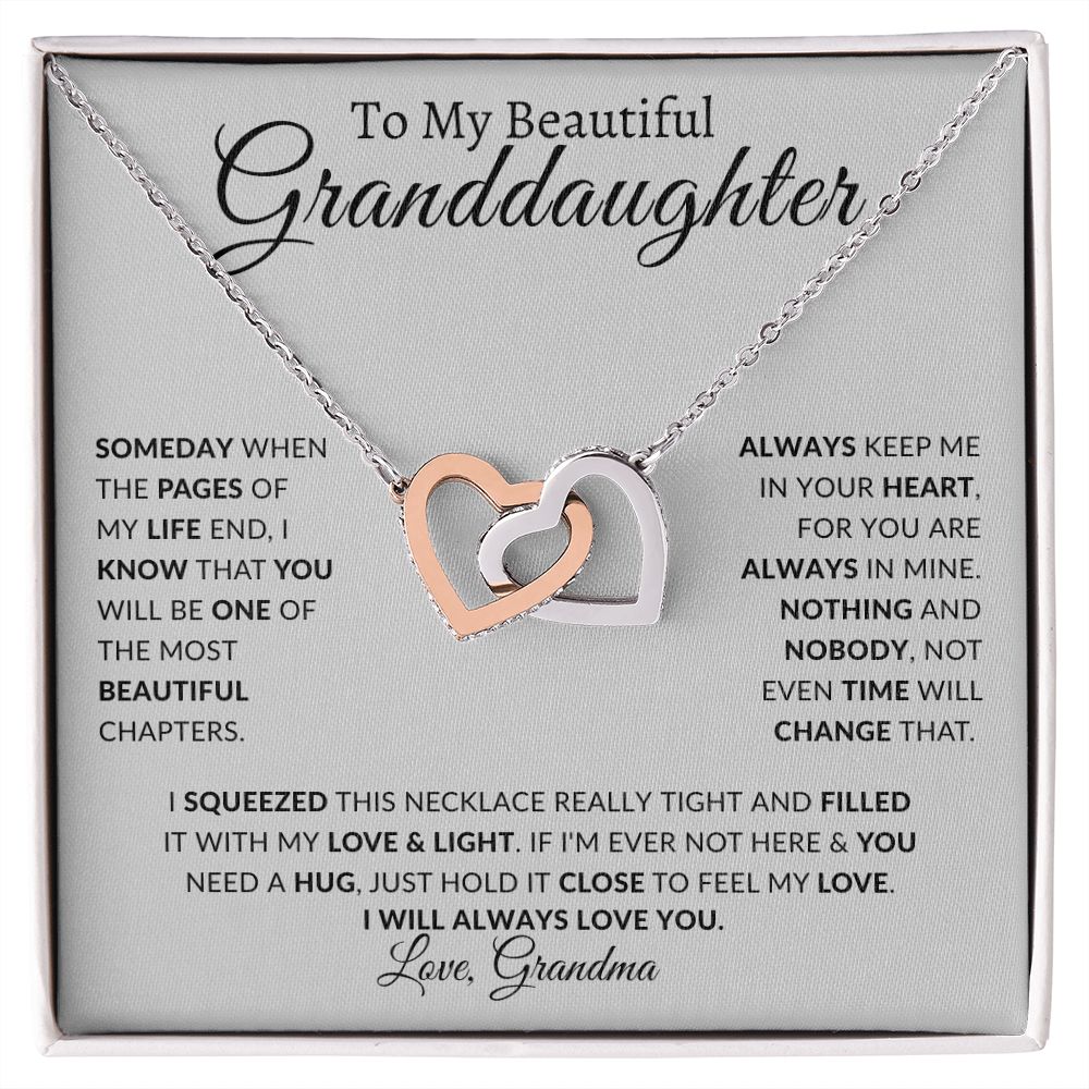 To My Beautiful Granddaughter | Interlocking Hearts | Love grandma