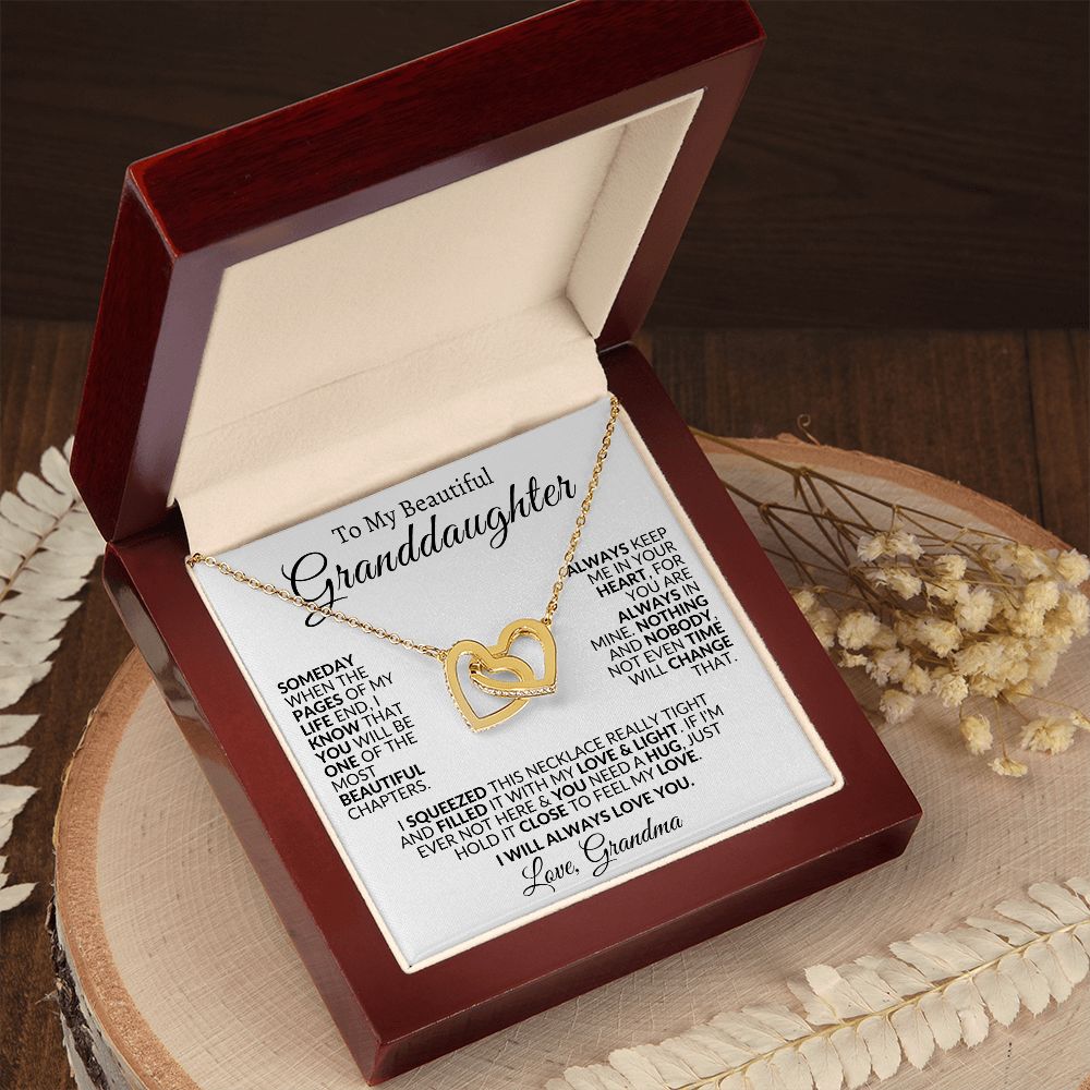 To My Beautiful Granddaughter | Interlocking Hearts | Love Grandma