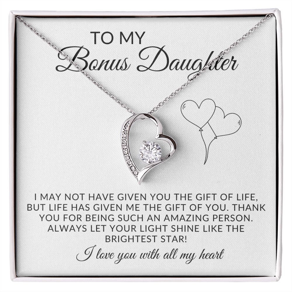 Bonus Daughter Forever Love Necklace Gift for Her