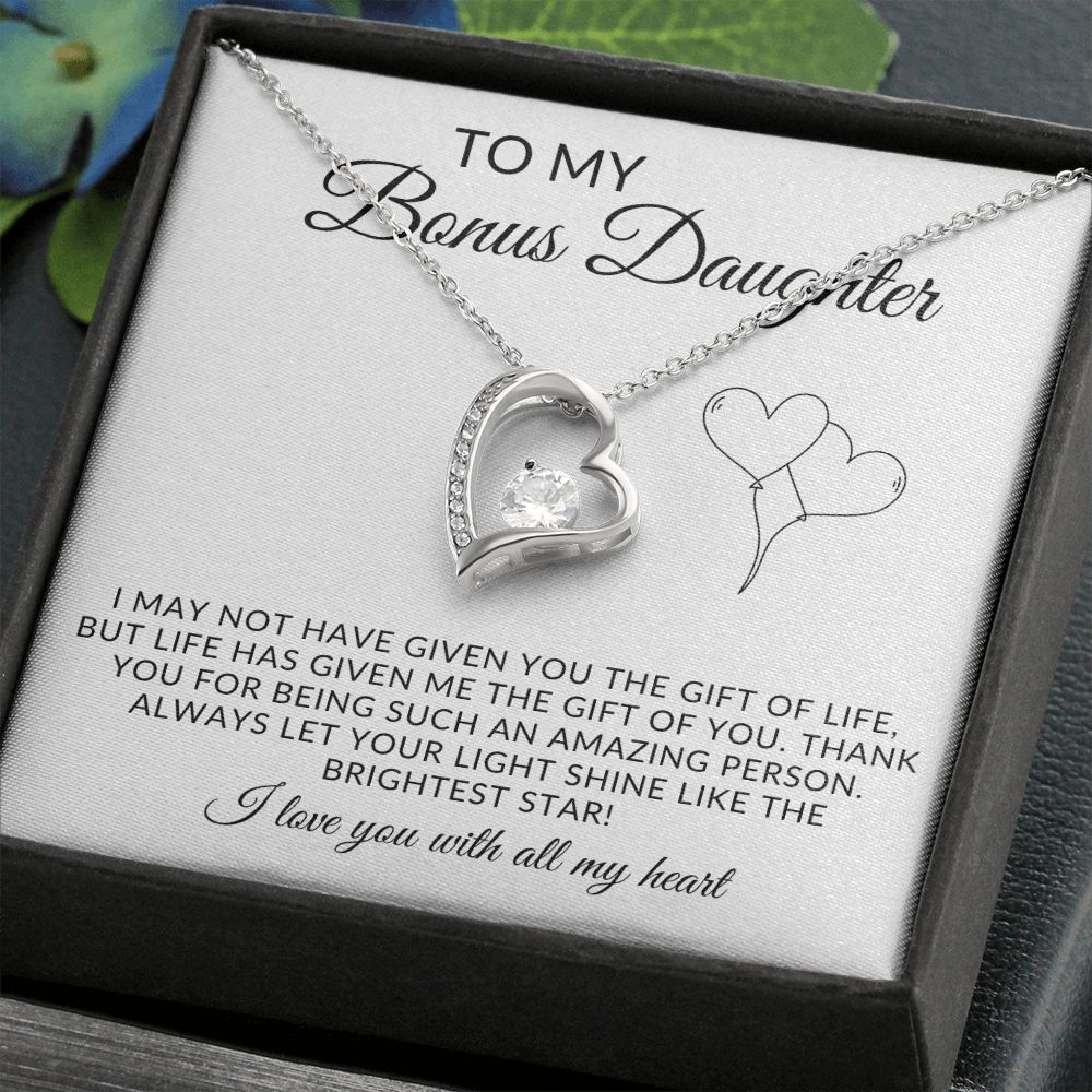 Bonus Daughter Forever Love Necklace Gift for Her