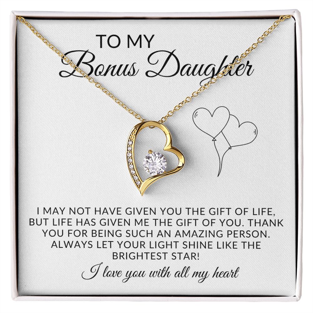 Bonus Daughter Forever Love Necklace Gift for Her