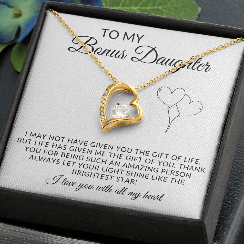 Bonus Daughter Forever Love Necklace Gift for Her